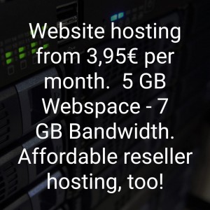 Cheap European webhosting from only 3,95€.